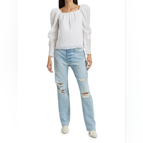 8. NWOT FRAME OFF THE SHOULDER BILLOW TOP - Picture 2 of 10